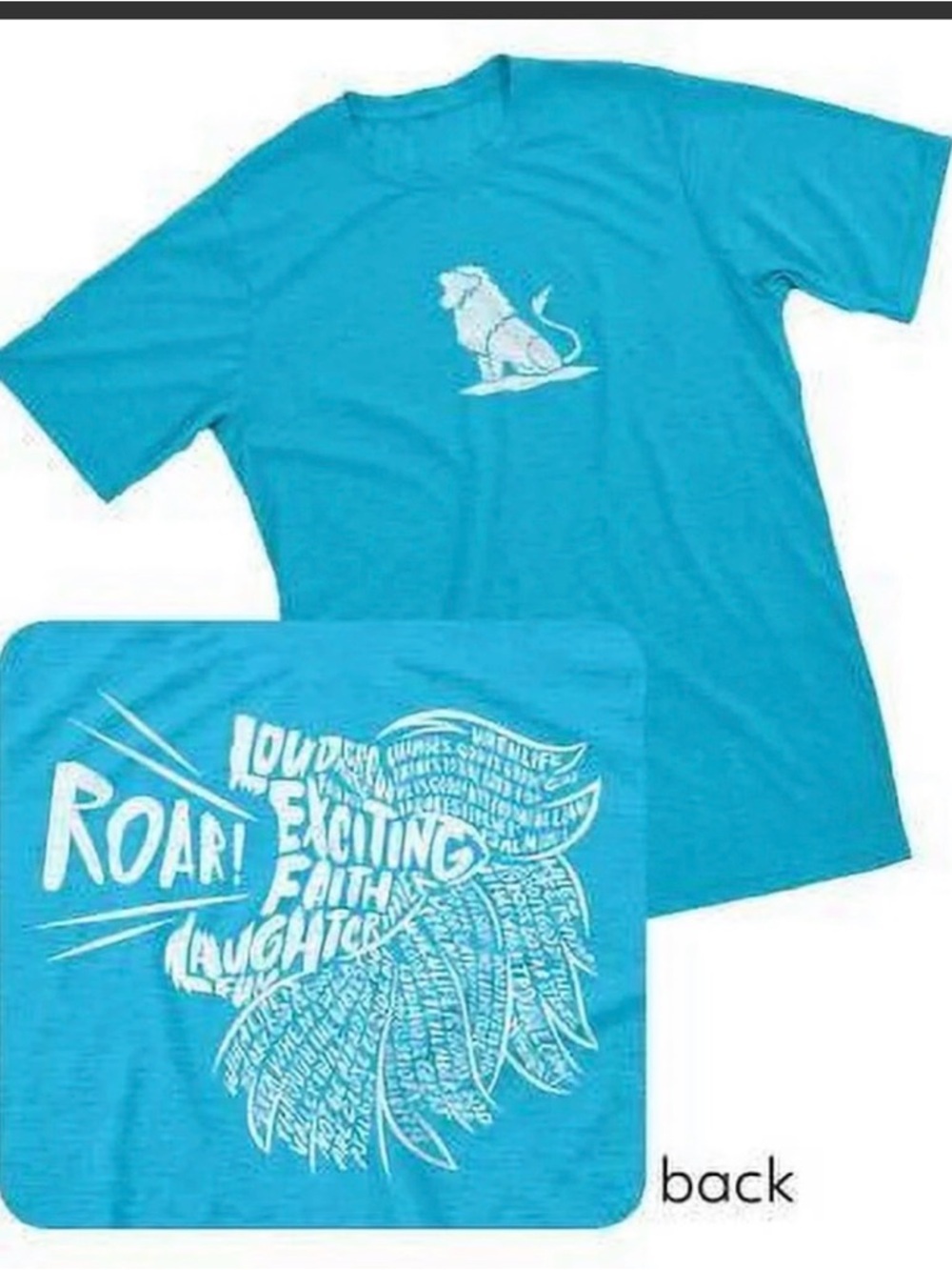 Roar VBS Teal/Blue Adult Short Sleeve Tee - Picture 5 of 5